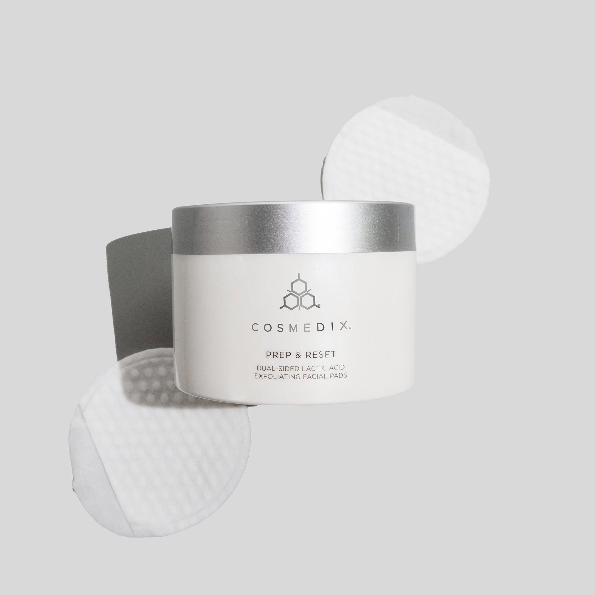 Prep & Reset Dual - Sided Lactic Acid Exfoliating Facial Pads - Cosmedix